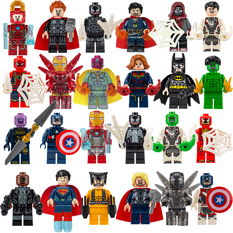 Model Kit Iron Man - 8-24PCS Superhero Minifigures Marvel DC Mix