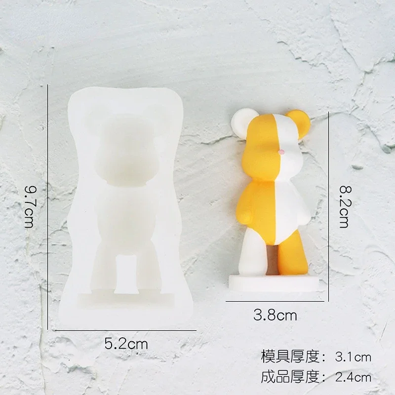 3D Cartoon Bear Candle Silicon - Model Kit Cement recension och pris