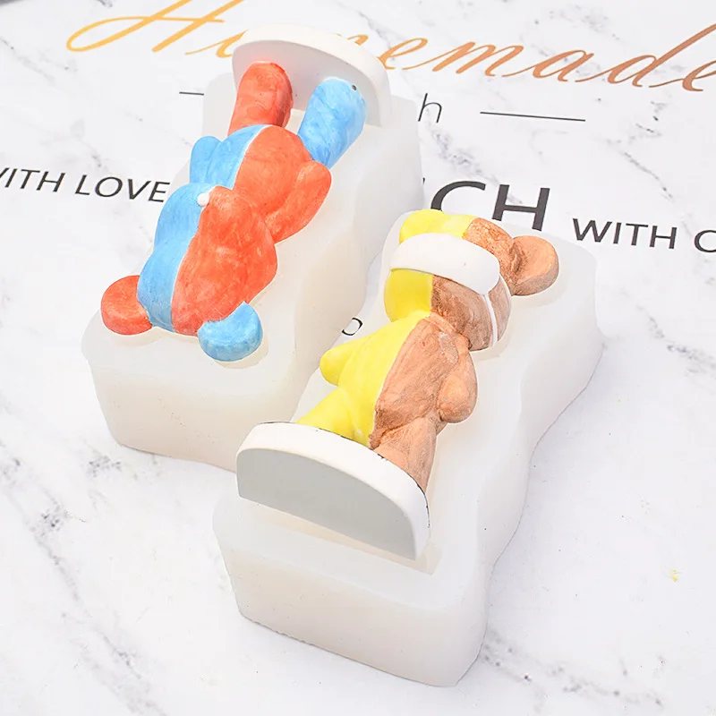 3D Cartoon Bear Candle Silicon - Model Kit Cement recension och pris