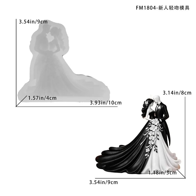 Newlywed Couple Wedding Dress  - Model Kit Cement recension och pris