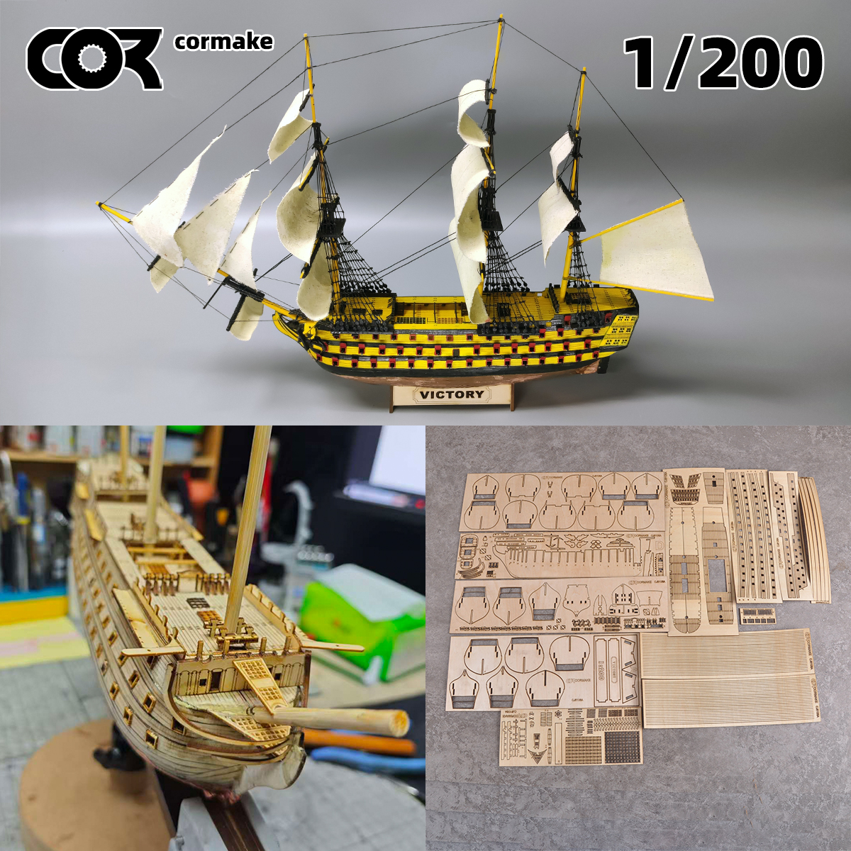 1/200 HMS Victory ship of the  - Model Kit Hms Victory recension och pris