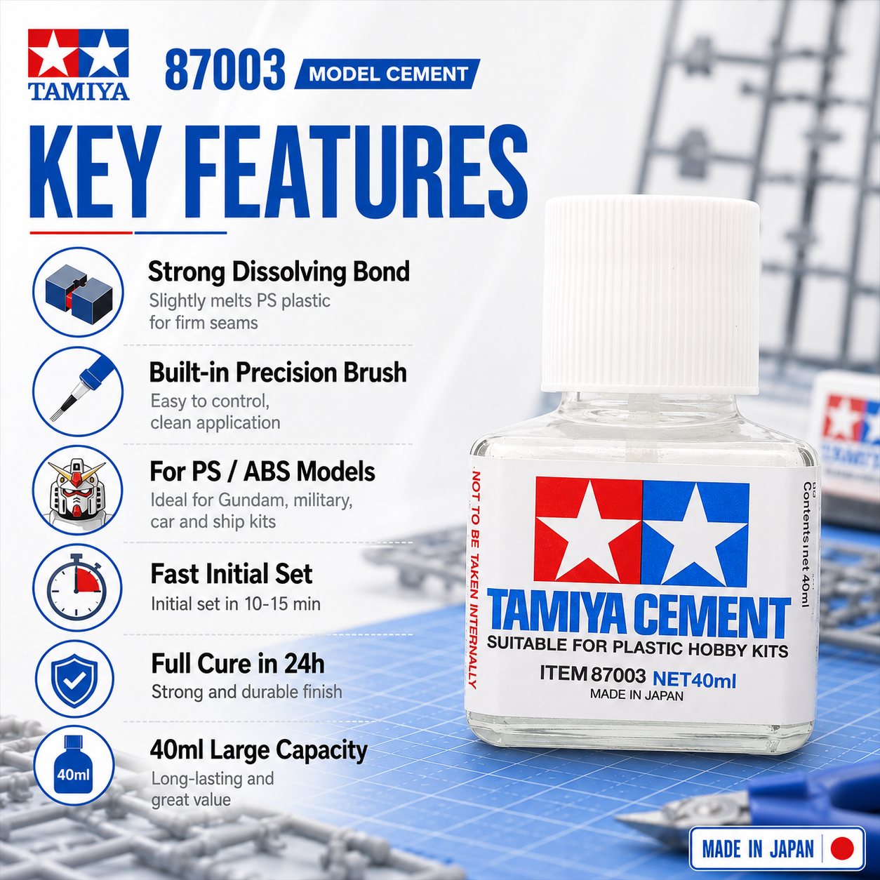 Original Tamiya Cement 87003 4 - Model Kit Cement recension och pris